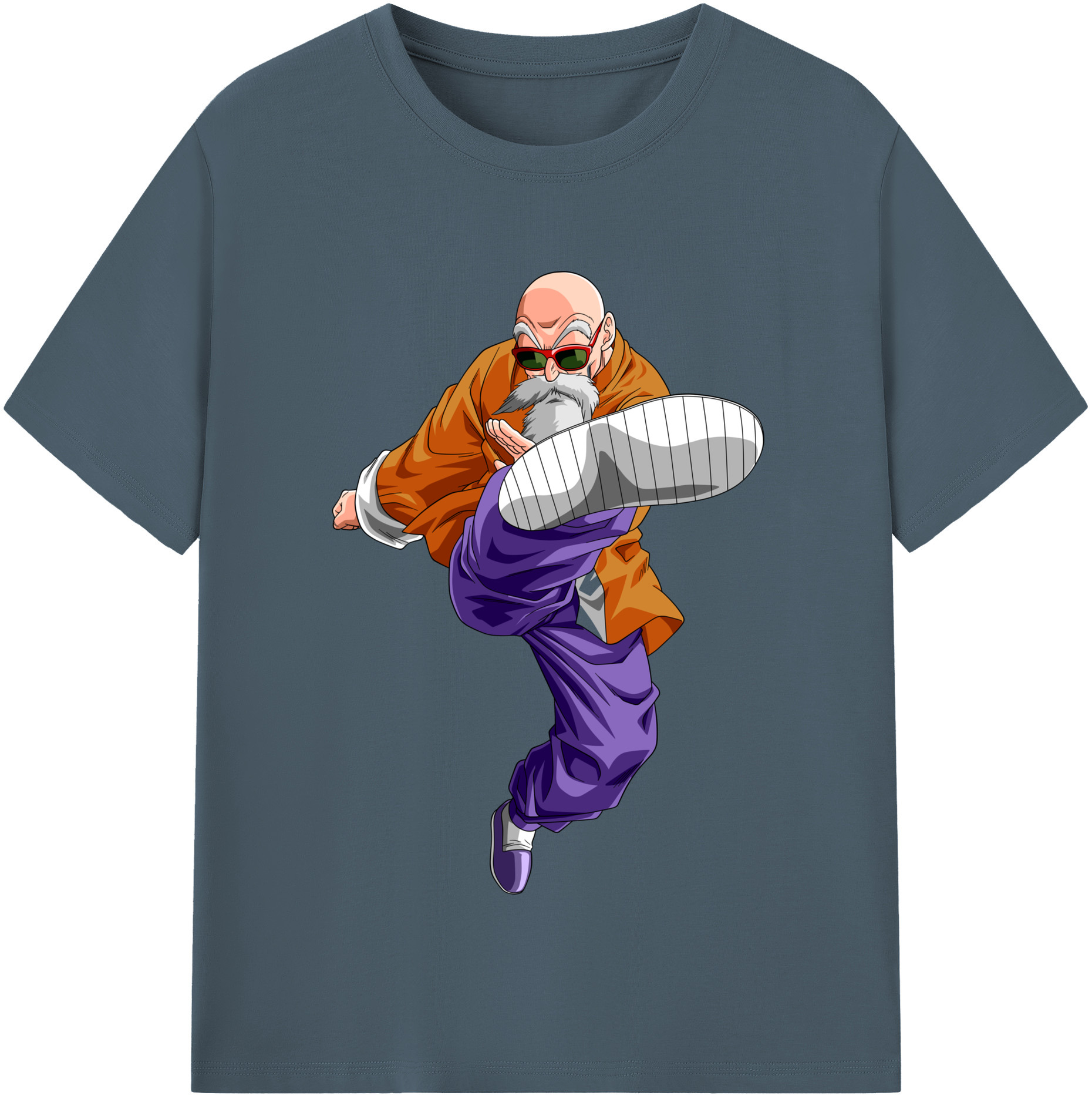 （画像用） ドラゴンボール 亀仙人（かめせんにん） DRAGON BALL Master Roshi Kame Sennin 綿100％半袖Tシャツ（フロントプリント）
